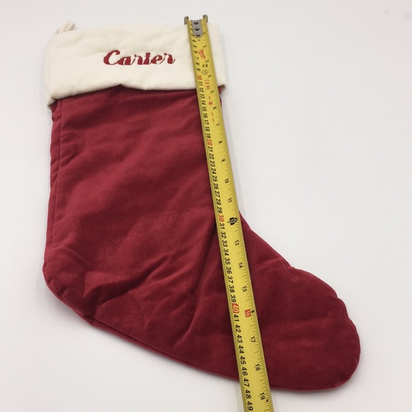 Pottery Barn Velvet Christmas Stocking “Carter” - Picture 8 of 11